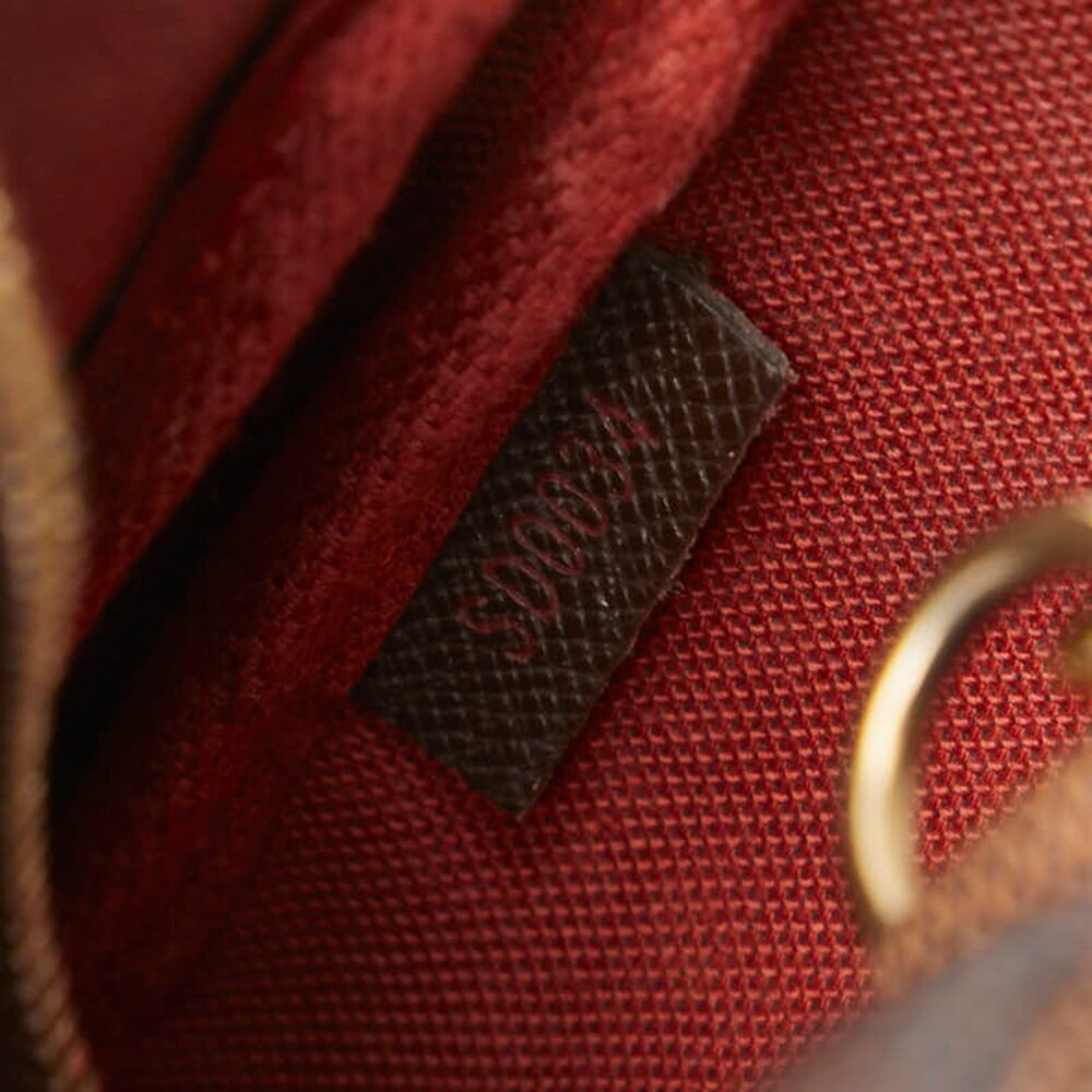 LOUIS VUITTON Authentic Brown Damier Leather Pochette Pouch - Picture 9 of 10